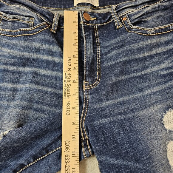 BKE Jeans Womens Gabby 31 Curvy High Rise Ankle Heavy Distressed Thick Stitching - Picture 7 of 16